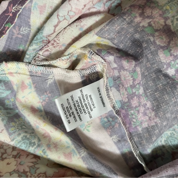 Sea New York Naya patchwork vintage flutter sleeve ruffle dress XS cottagecore - Picture 6 of 10